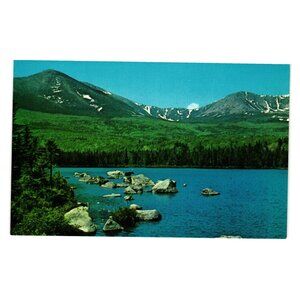 Mt Katahdin Sandy Stream Pond Maine Vintage Postcard 1977 Bromley USA Published